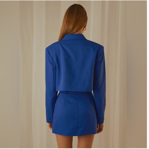 Peppermayo Cute cropped cobalt blue blazer NWT - Picture 3 of 6